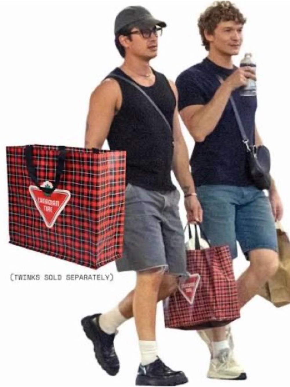 Canadian Birkin red and black shopping bag from Canadian Tire - Picture 3 of 3